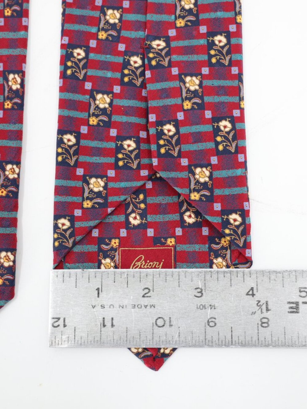 Brioni Tie Mens w4 L60 Designer Geometric Floral Luxury Necktie geometric - Picture 5 of 10